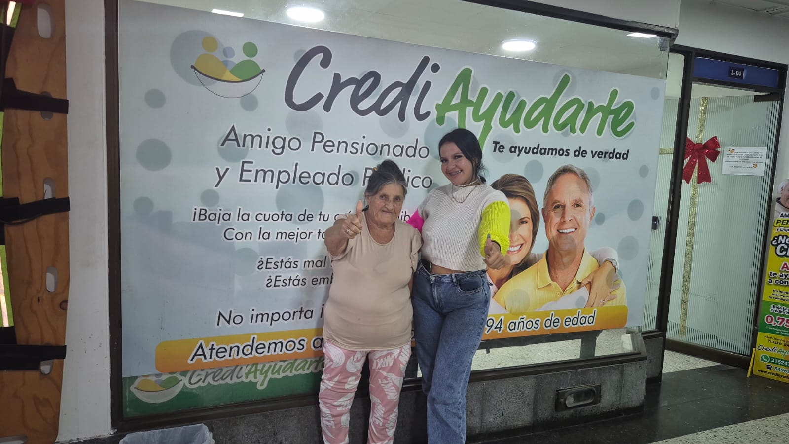 Cliente frente al aviso de CrediAyudarte